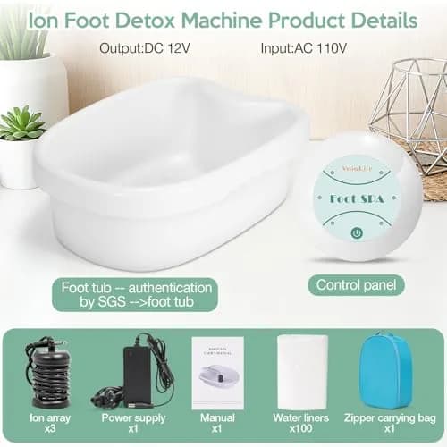 VnioLife Ionic Foot Bath Detox Machine with 3 Ionic Arrays | Home Foot Spa for Detox & Relaxation thumbnail 6