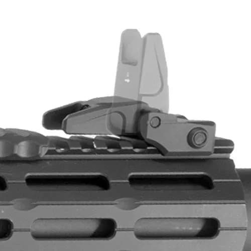 UTG PRO Flip-up Front Sight, Picatinny, Black | Elevation Adjustable, Lightweight Aluminum, AR Platform thumbnail 3
