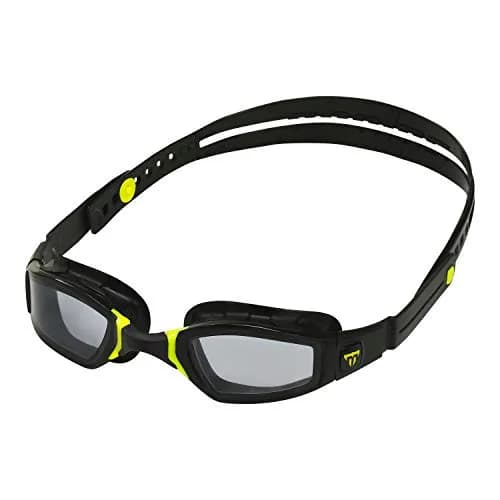 Phelps Ninja Competitive Swim Goggles Smoke Lens Black & Yellow Frame | Anti-Fog UV Protection thumbnail 3