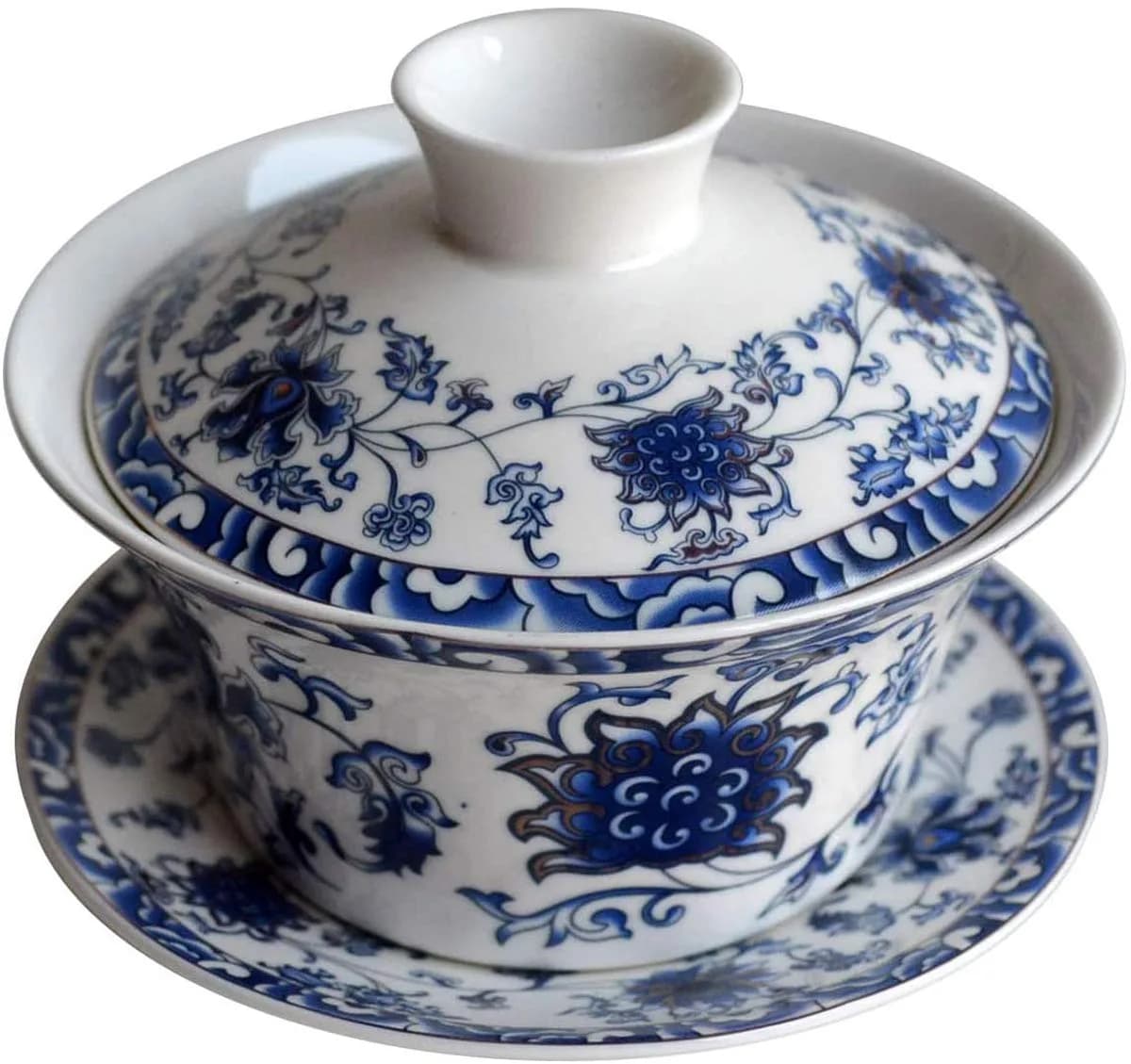 Eplze 300ml (10oz) Ceramic Gaiwan Teacup with Lid | Traditional Chinese Kung Fu Tea Ceremony