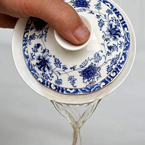 Eplze 300ml (10oz) Ceramic Gaiwan Teacup with Lid | Traditional Chinese Kung Fu Tea Ceremony thumbnail 6