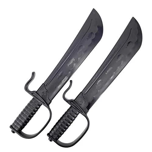 E-BOGU Polypropylene Wing Chun Black Sword Set of 2 (46 cm / 18 in) | Safe Practice Training Katana thumbnail 1