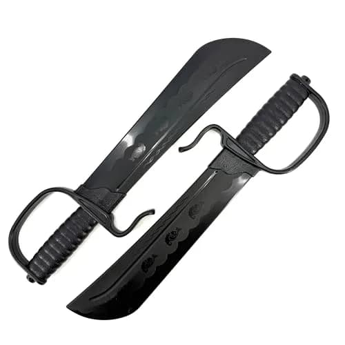 E-BOGU Polypropylene Wing Chun Black Sword Set of 2 (46 cm / 18 in) | Safe Practice Training Katana thumbnail 5