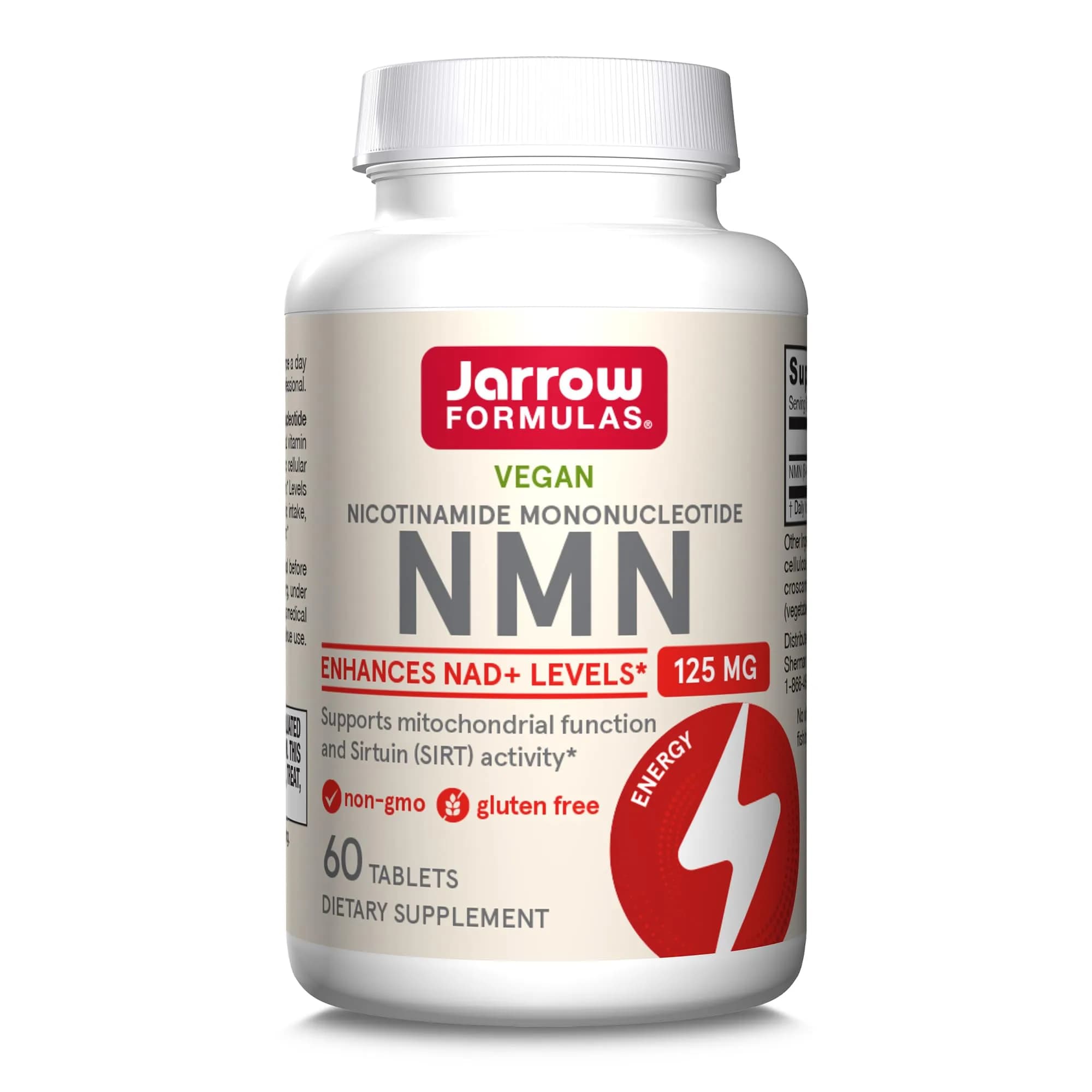 Jarrow Vegan NMN 125 mg | NAD+ Precursor for Healthy Aging & Energy - main product image