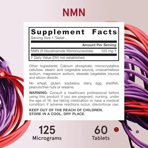 Jarrow Vegan NMN 125 mg | NAD+ Precursor for Healthy Aging & Energy thumbnail 5