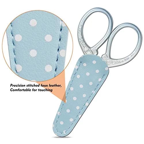 Hisuper Embroidery Scissors Set with Leather Sheaths 9.1 cm (3.6 inch) | Sharp Stainless Steel Craft Shears thumbnail 4