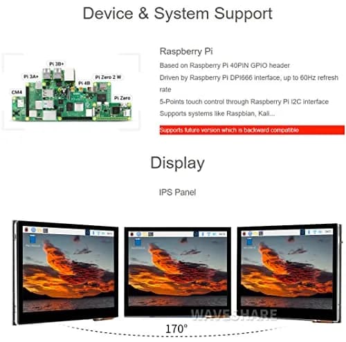 waveshare 3.5inch Capacitive Touch Screen LCD for Raspberry Pi | 640×480 IPS Low Power thumbnail 4