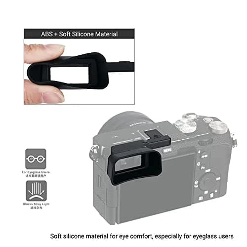 Kiorafoto Extended Eyecup for Sony Alpha A7C Camera | Protects Viewfinder from Impact & Light thumbnail 4
