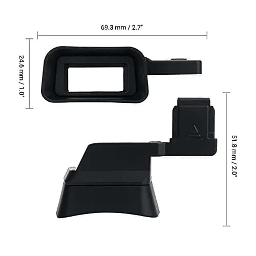 Kiorafoto Extended Eyecup for Sony Alpha A7C Camera | Protects Viewfinder from Impact & Light thumbnail 7