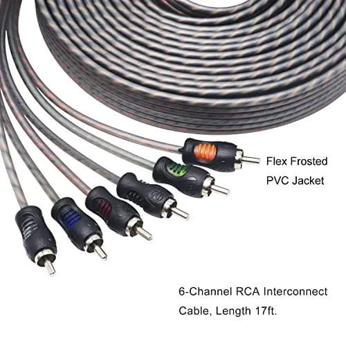 RECOIL RCI617 17ft (5.18m) 6-Channel RCA Audio Cable | Twisted Pair Noise Reduction thumbnail 5