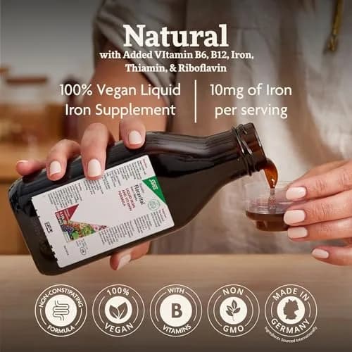 Floradix Floravital Liquid Iron Supplement, Vegan, Gluten-Free, 16.9 Fl Oz | Supports Iron Absorption & Energy thumbnail 3