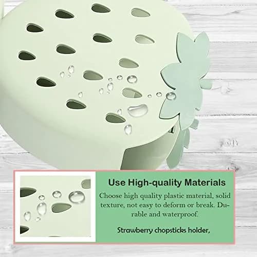 AKOAK Strawberry Chopsticks Stand 14.3cm (5.63 inch) | Kitchen Utensil Organizer with Fast Drainage thumbnail 4