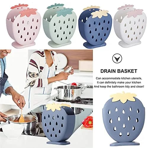 AKOAK Strawberry Chopsticks Stand Holder, Kitchen Utensil Organizer, Dark Blue | 14.3cm (5.63 inch) thumbnail 8