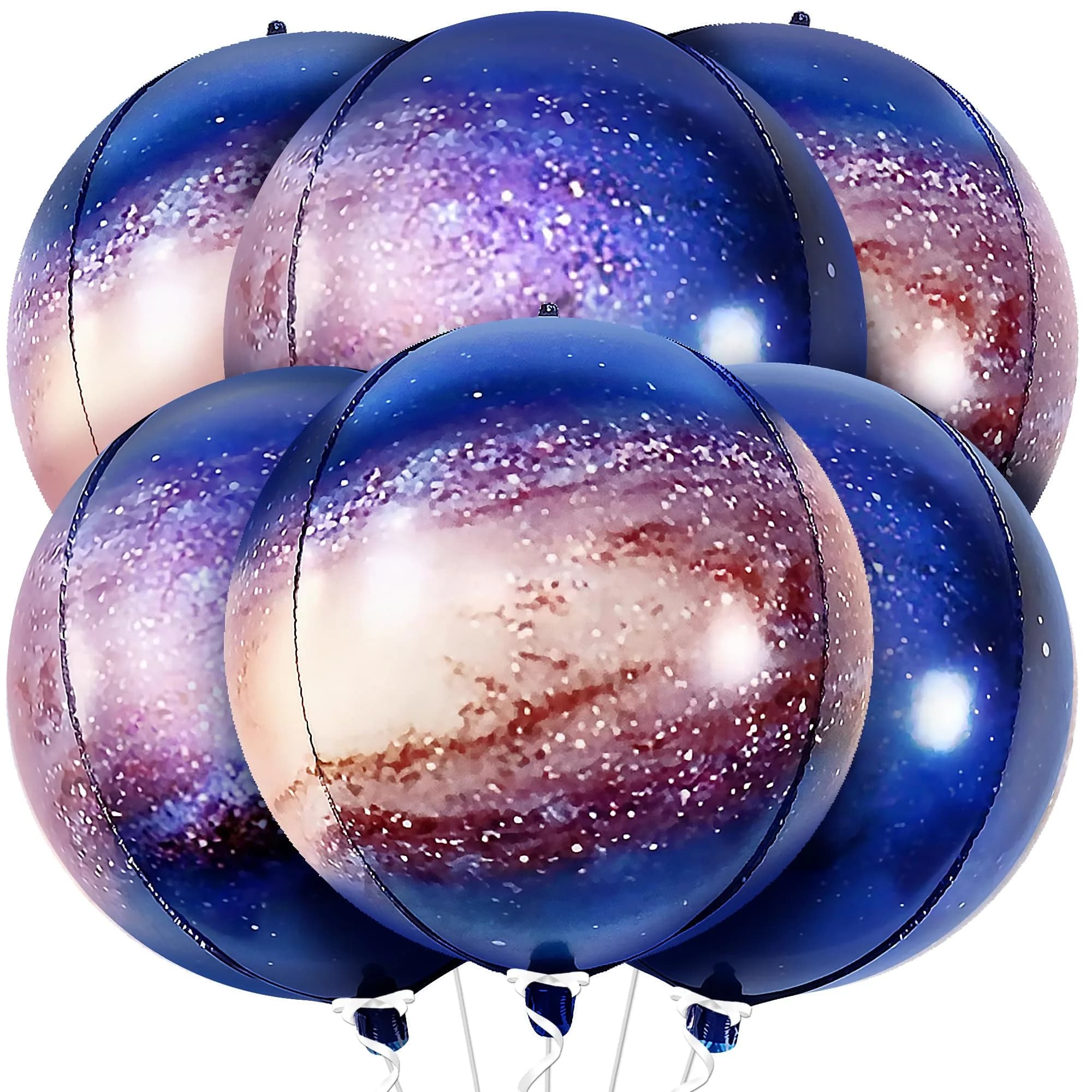 KatchOn 22 Inch Globe Balloons for Globe Decorations - Pack of 6 | Helium Supported Mylar Foil Balloons — Galaxy Balloons