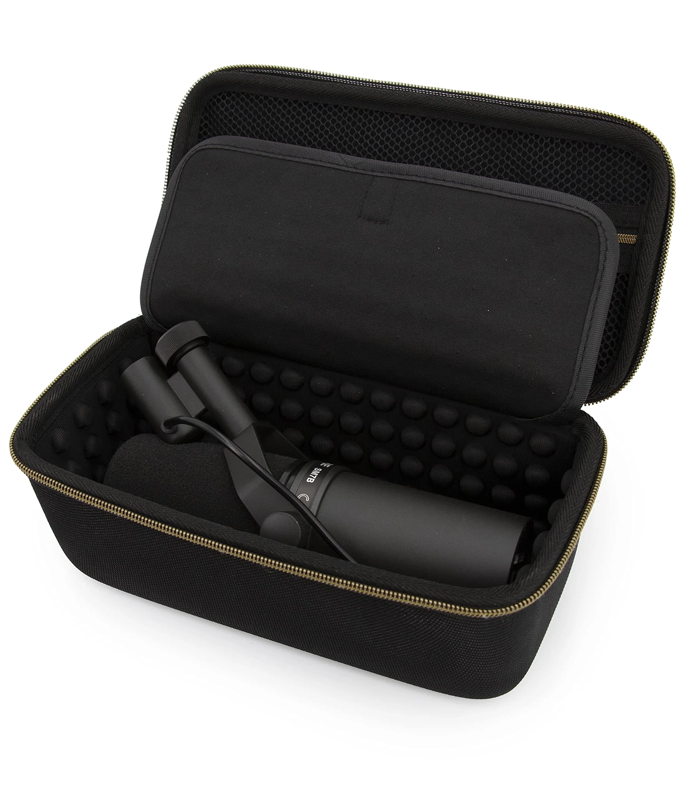 CASEMATIX Studio Hard Shell Case for Rode PodMic, Shure SM7B & Large Podcast Mics - Turquoise (25.6cm x 13.7cm x 10.2cm)