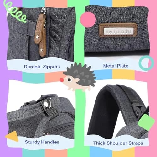 iniuniu Baby Diaper Backpack 2 Piece Set Waterproof Large Capacity for Moms Dads thumbnail 3