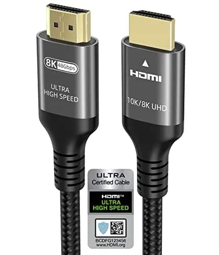 Ubluker HDMI 2.1 Cable 3.3FT | Ultra High Speed 8K 10K 4K Certified Cord thumbnail 1