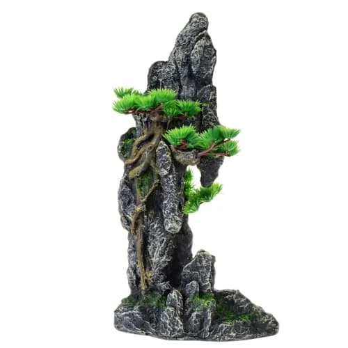 Saim Tall Aquarium Decor Artificial Mountain View Stone 18x9x35cm | Natural Environment for Fish thumbnail 1
