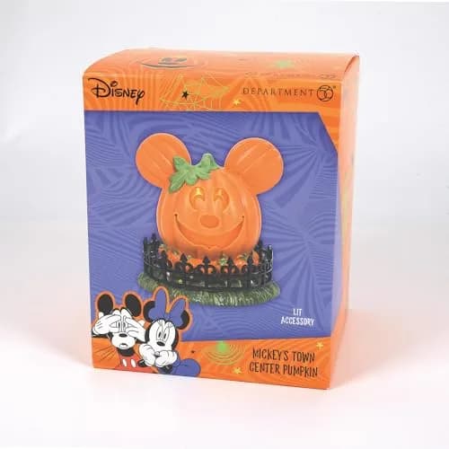 Department 56 Disney Village Halloween Pumpkintown Mickey Mouse Town Center Lit Figurine 10 cm (4 Inch) | Hand-Painted Resin Decor thumbnail 8