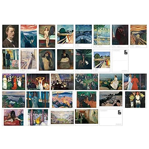 HOSTEESSCHOICE Edvard Munch Art Postcards 4 x 6 Inches | Famous Paintings Variety Pack thumbnail 1