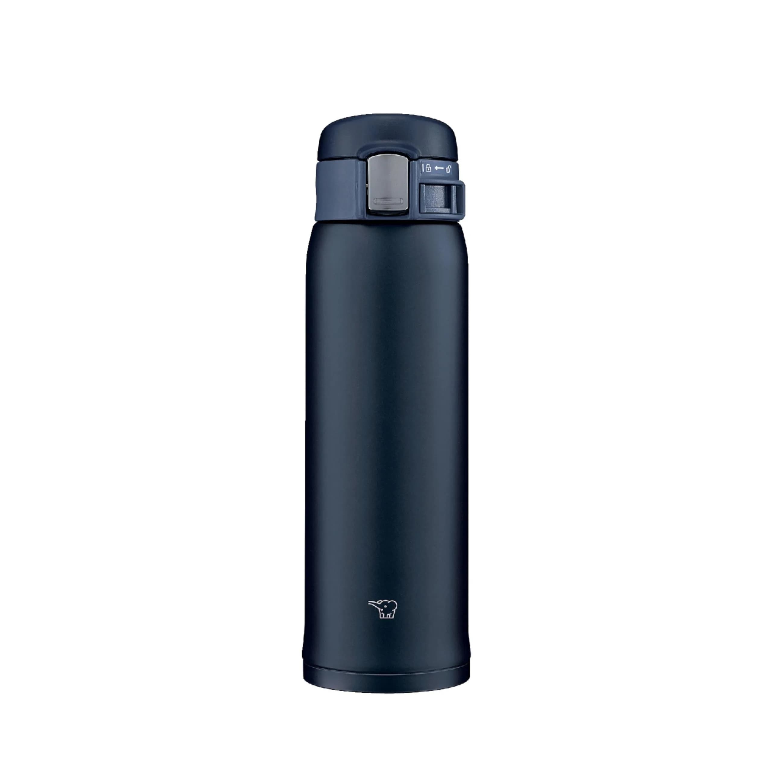 Zojirushi Stainless Steel Insulated Mug 600ml (20.3oz) Navy | One-Touch Open Direct Drink Bottle — Navy / 16.2 Ounces