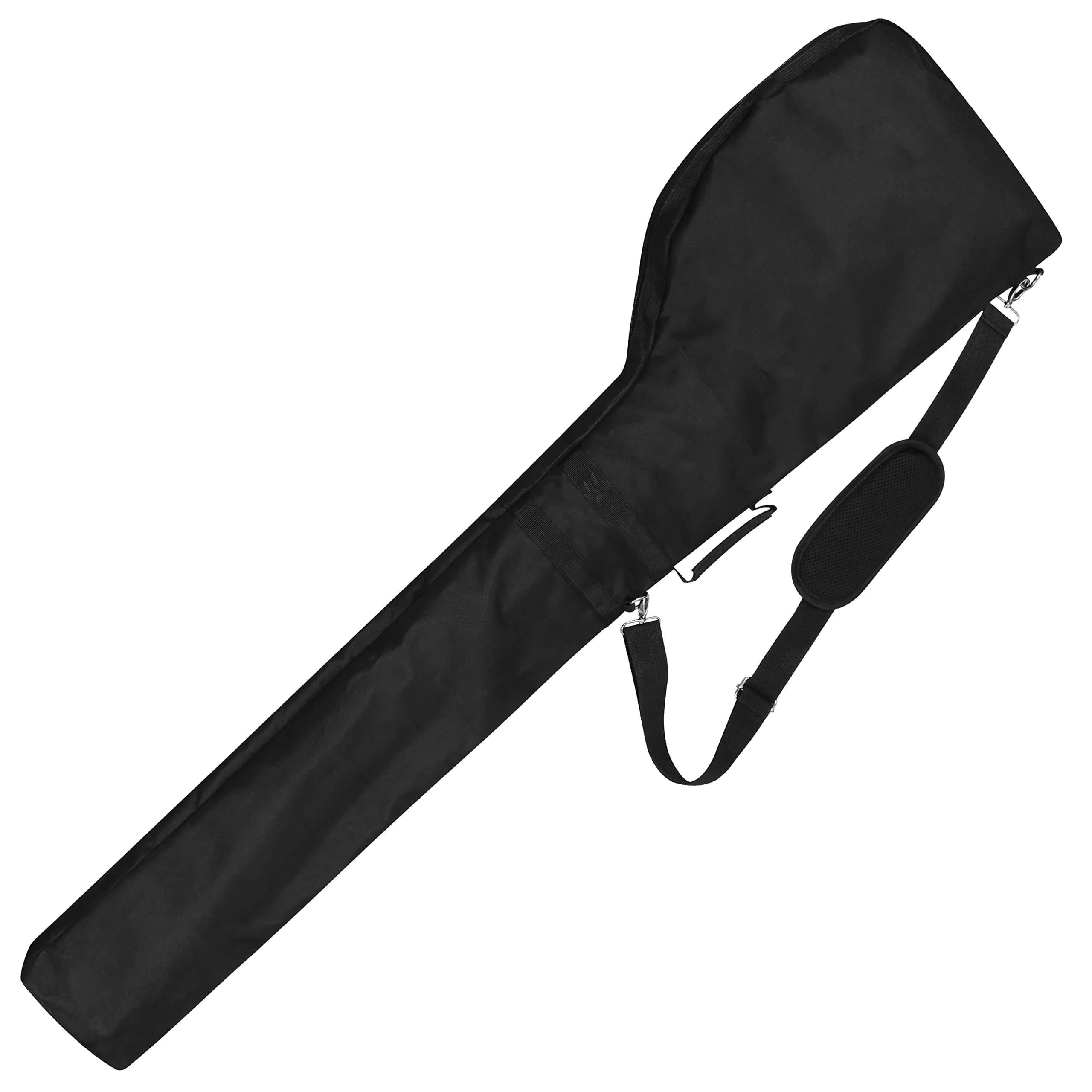 Scott Edward Foldable Golf Club Carry Bag, Portable Sunday Pencil Bag, Lightweight Waterproof Training Case, Holds 7-12 Clubs (Black White Red, 122cm/48in) — Black thumbnail 2