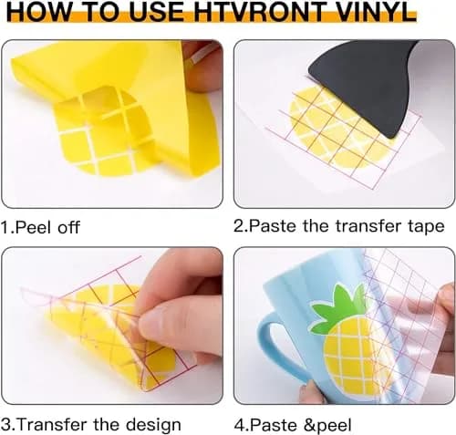 HTVRONT Permanent Vinyl Sheets 12"x12" (50 Sheets) | Assorted Colors for Cricut & Silhouette thumbnail 7