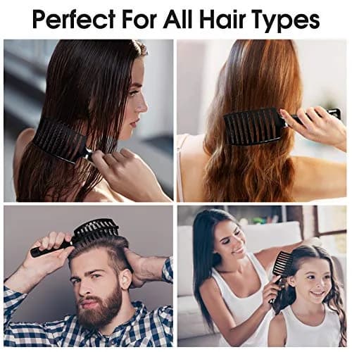 Bsisme Hair Brush, Curved Vented Detangler for Women & Men | Faster Blow Drying, Pain-Free, All Hair Types thumbnail 5