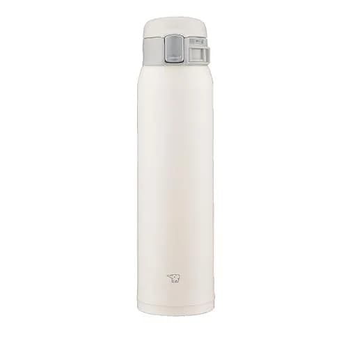Zojirushi Pale White Stainless Steel Water Bottle 600ml (20.3 fl oz) | Direct Drinking One-Touch Opening thumbnail 1