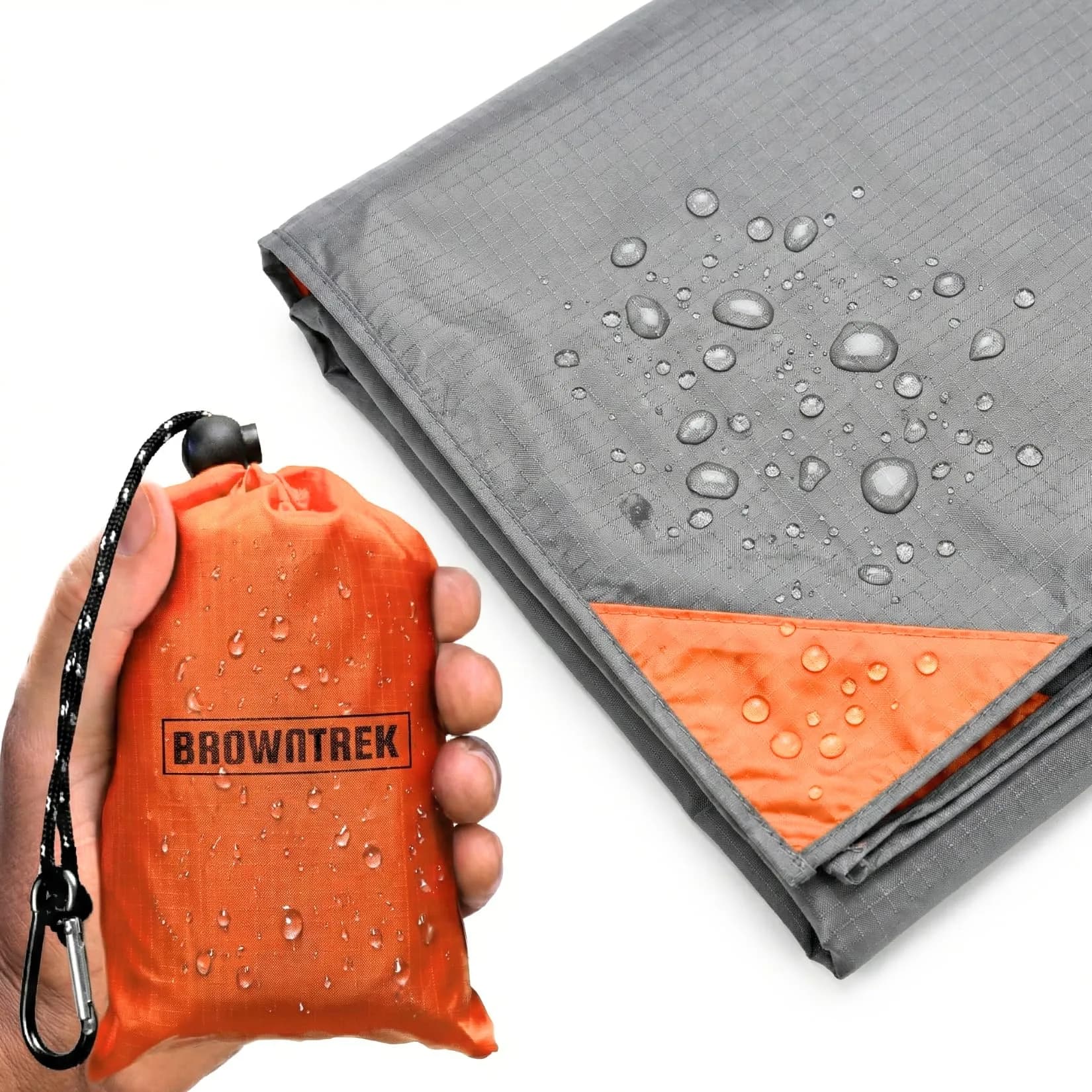 BROWNTREK Pocket Blanket Water Resistant Ultralight Compact Beach Mat Fits 2-4 Adults - main product image