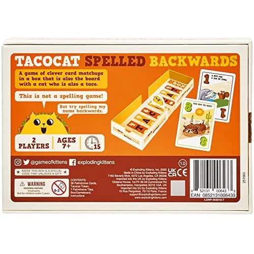 Exploding Kittens Tacocat Spelled Backwards 2 Players | Family Card Game for Kids & Adults thumbnail 5