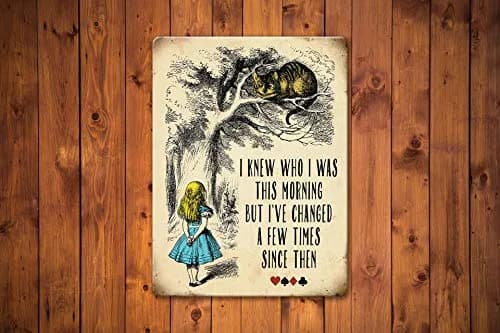 Agedsign Alice in Wonderland Poster, Vintage Metal Tin Sign 12" x 8" | Quotes Decor Gift for Girls Living Room thumbnail 4