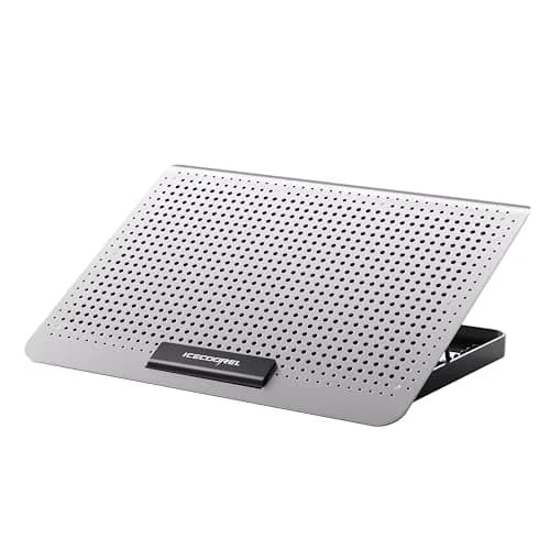 ICE COOREL Aluminum Laptop Cooling Pad with 7 Height Adjustment | Slim, Quiet & Durable thumbnail 1