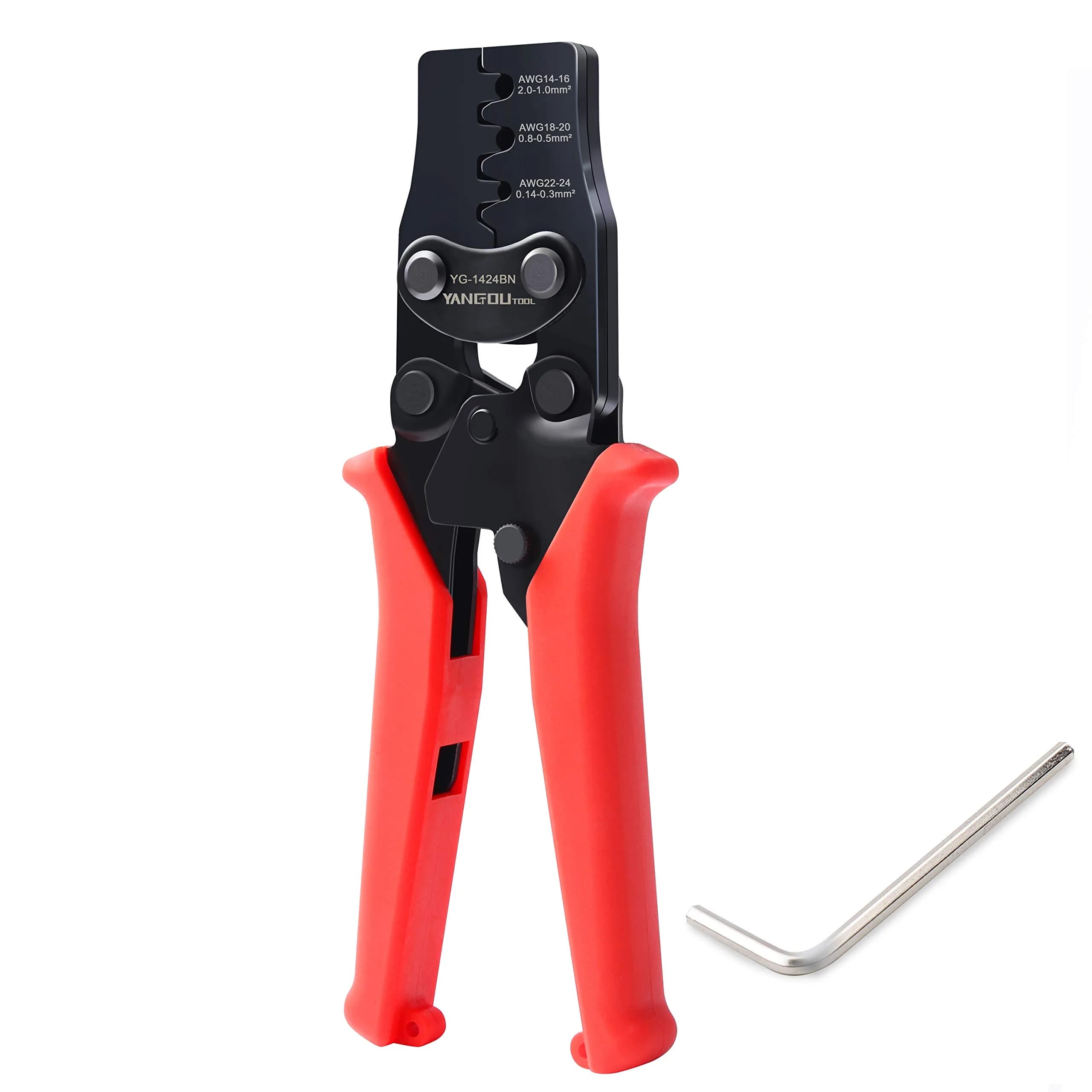 Yangoutool Molex Crimp Tool Versatile for Automotive & Computer Use 24-14 AWG — Black