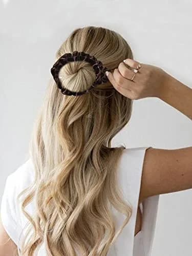 LFOUVRE Small Velvet Scrunchies 10-Pack | Mini Thin Elastic Hair Ties for Thick and Thin Hair, Coffee thumbnail 9