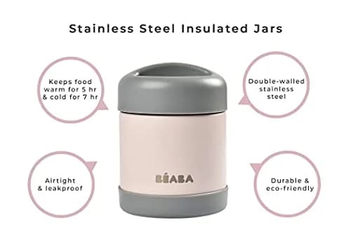 Béaba Stainless Steel Insulated Food Jar 10 oz | Kids Thermos, Leakproof, Keeps Food Hot & Cold thumbnail 4