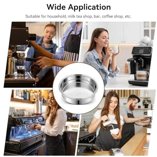 Agatige 51mm Single Cup Filter Basket for Espresso Machines | Stainless Steel Reusable Coffee Filter thumbnail 7