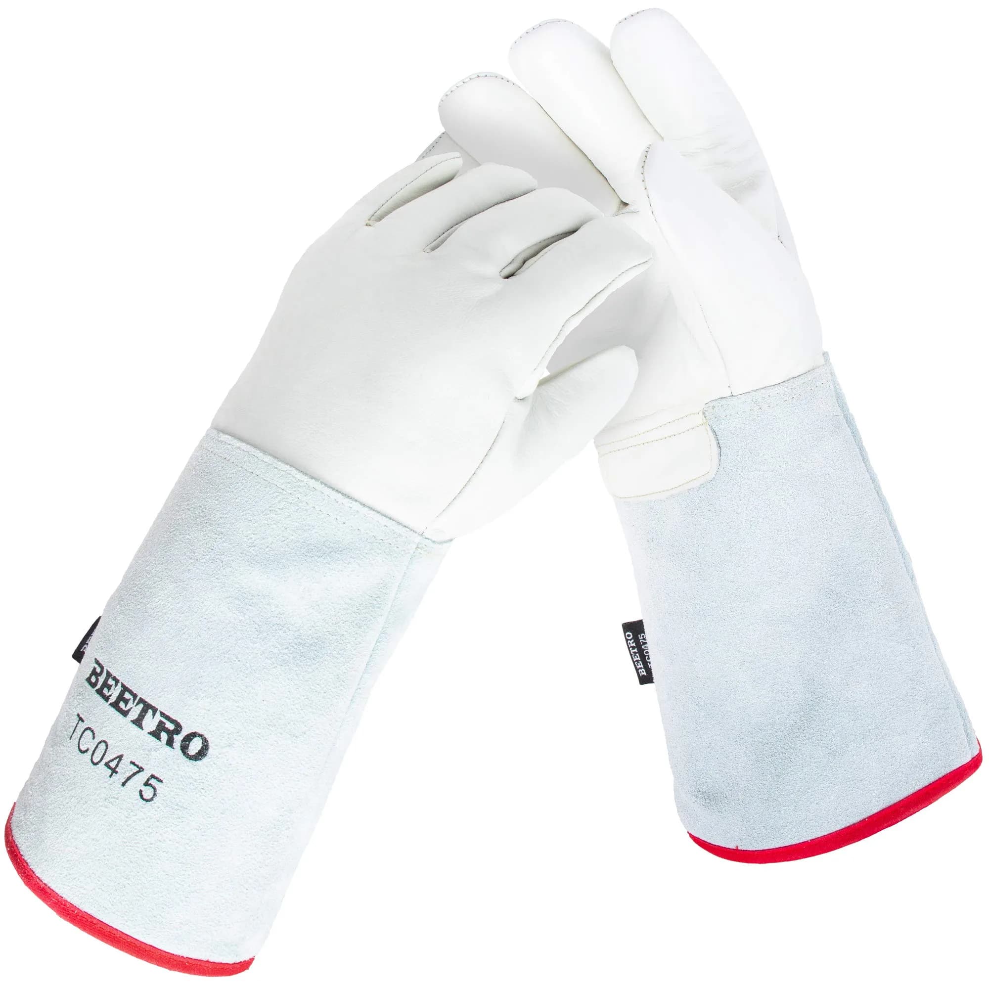 BEETRO -292℉— -418℉/-180℃— -250℃ Cryogenic Antifreeze Gloves 16 Inch | Low Temp Resistant, 5 Pairs — White