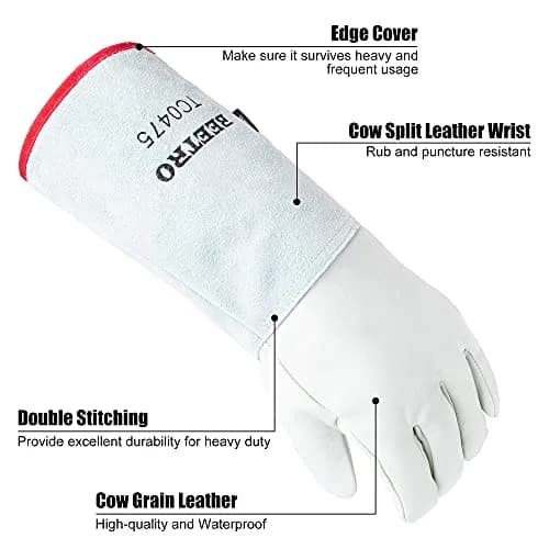 BEETRO Cryogenic Gloves for Liquid Nitrogen Handling -180°C (-292°F) 16 Inch (Pair) thumbnail 8