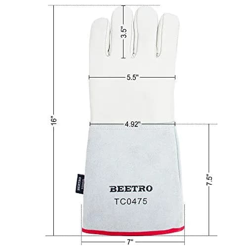 BEETRO Cryogenic Gloves for Liquid Nitrogen Handling -180°C (-292°F) 16 Inch (Pair) thumbnail 2