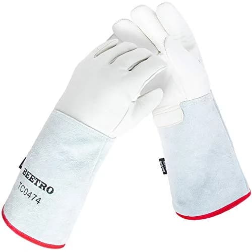 BEETRO Cryogenic Gloves for Liquid Nitrogen Handling -180°C (-292°F) | 14 Inch Length, Waterproof Leather thumbnail 1