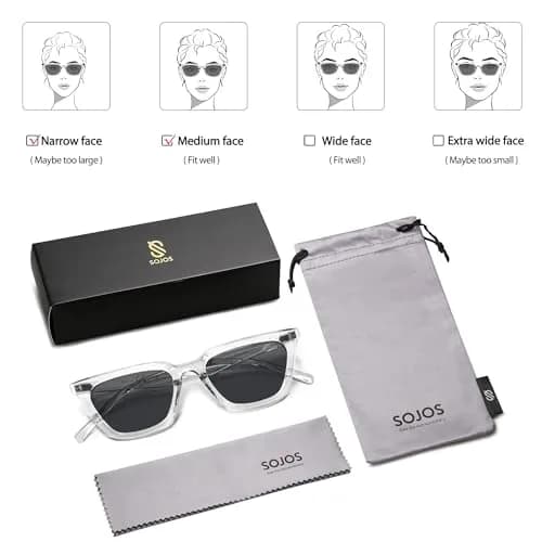 SOJOS Polarized Narrow Square Cateye Sunglasses SJ2169 51mm (2.01in) | UV400 Protection thumbnail 6
