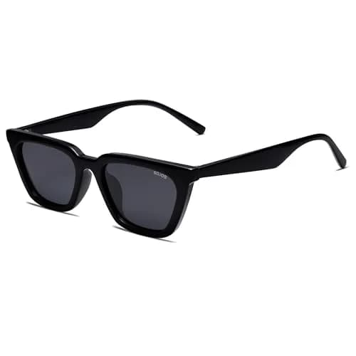 SOJOS Polarized Narrow Square Cateye Sunglasses SJ2169 Black/Grey | UV400 Protection for Eyes thumbnail 1