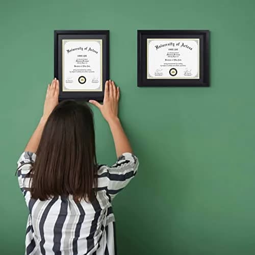 CORE ART Black 11x14 Inch (28x35.5 cm) Diploma Frame 2-Pack | Mat for 8.5x11 Inch (21.5x28 cm) Certificates thumbnail 3