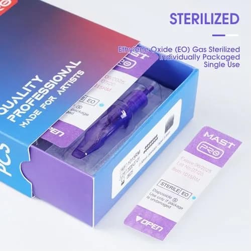 MAST TATTOO Disposable Needles 20Pcs Bugpin 1RL | Clear Plastic Body for Smooth Tattooing thumbnail 9