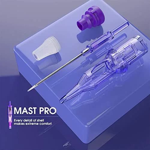 MAST TATTOO Disposable Needles 20Pcs Bugpin 1RL | Clear Plastic Body for Smooth Tattooing thumbnail 2