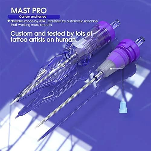 MAST TATTOO Disposable Needles 20Pcs Bugpin 1RL | Clear Plastic Body for Smooth Tattooing thumbnail 3