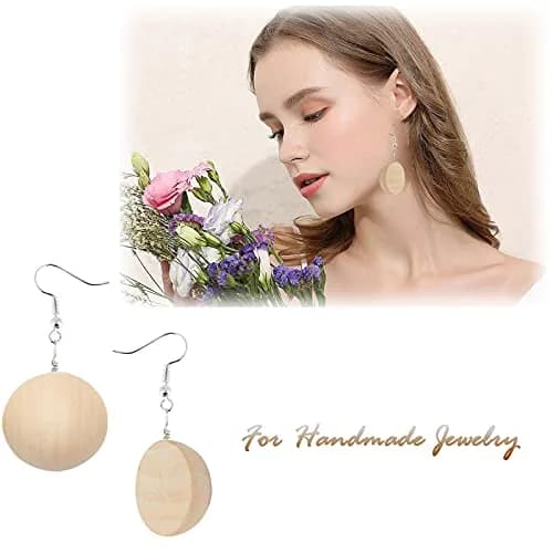 ANZKA 100pcs Half Wooden Balls 25mm (1 inch) | Smooth, Unfinished Wood Craft Spheres thumbnail 6