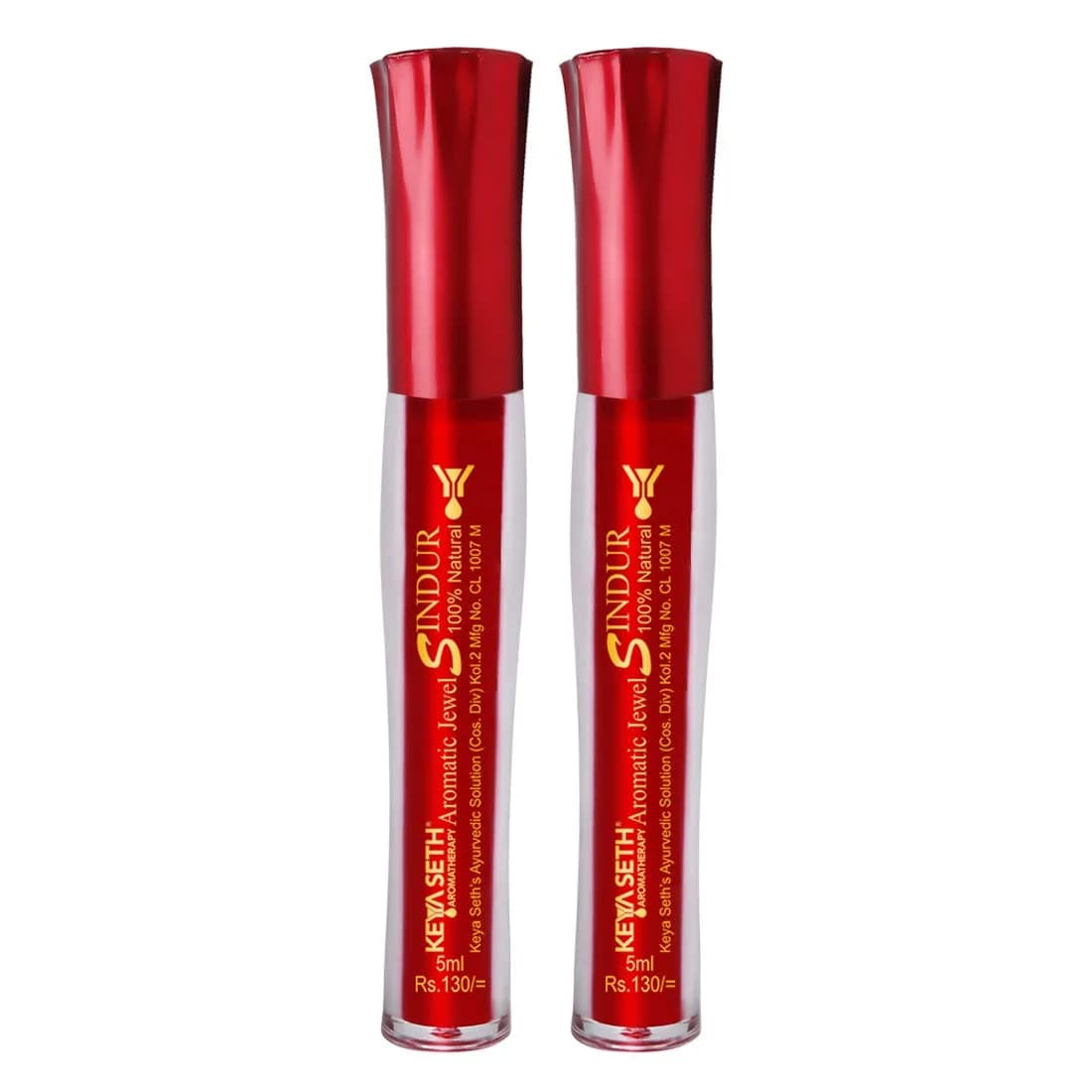 KEYA SETH AROMATHERAPY Aromatic Jewel Liquid Sindur Red 10ml (0.33 Fl Oz) | Waterproof Natural Herbal Formula - main product image