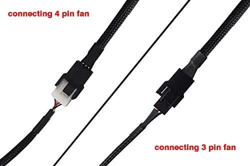 Gebildet 4-Pin PWM Fan Splitter Cable, Sleeved Braided Adapter, 27cm | Supports 3-Pin & 4-Pin Fans thumbnail 2